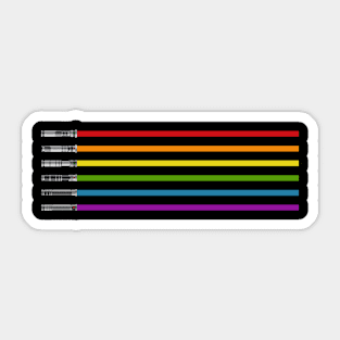 Lightsaber Rainbow Sticker